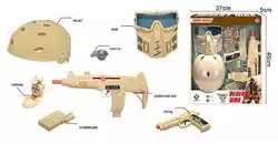 Військовий набір D 017  (24/2) 7 елементів, 2 види зброї, у коробці
