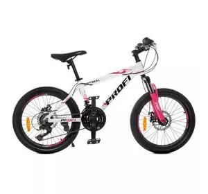 Велосипед 20 д. G20OPTIMAL A20.5 (1шт)алюм.рама12,5",SHIMANO 21SP,алюм.DB,FW TZ500,біло-рожевий