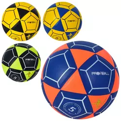 М'яч футбольний MS 3589 розмір 5, ПВХ, ламінов., сітка, голка, 390-410г, 4 кольори, кул.