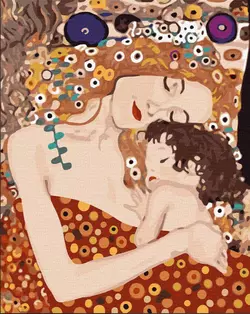 Набір для розпису по номерах. "Мати та дитина © Густав Клімт" 40х50см