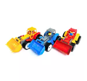 Іграшка дитяча "Трактор BAMS  1  ківш" кольорова кабіна BAMSIC, арт.007/7 Бамсик