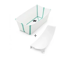 Комплект ванночка для купання Flexi Bath та підставка, кол. бірюзовий (Aqua)