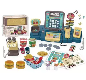 Касовий апарат 71022-55 (36) калькулятор, звук, кошик з продуктами, кавовий апарат, у коробці