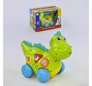Динозаврик 6105 (18) їздить, говорить англійською мовою, програє мелодії і звуки, з підсвічуванням, в коробці