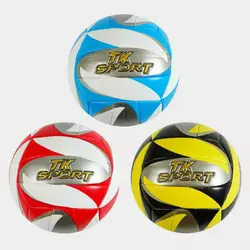 М`яч волейбольний C 60976 (60) ""TK Sport"" 3 види, матеріал м`який PVC, вага 280-300 грамів, розмір №5, ВИДАЄТЬСЯ ТІЛЬКИ МІКС ВИДІВ