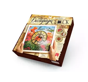 Комплект креативної творчості "Decoupage Clock" з рамкою (10), DKС-01-04