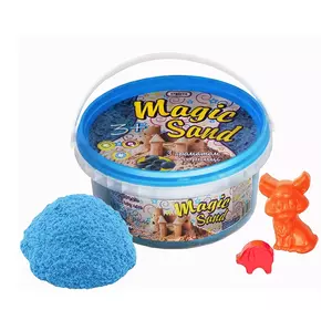 Magic sand блакитного кольору з ароматом чорниці у відрі 0,350 кг