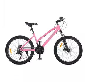 Велосипед 24 д. G24AIRY A24.3 (1шт)алюм.рама 15",SHIMANO 21SP,алюм.DB,CS TZ500,рожевий