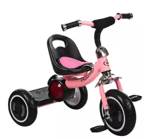 Велосипед M 3650-7 (2шт)три кол.EVA, світло/муз, зад. підніжка, накладка на сид, ніжно-рожевий