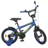 Велосипед дитячий PROF1 14д. Y1472 Dino, SKD45, дзвінок, ліхтар, доп.колеса, темно-синій(мат.).
