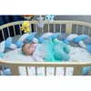Бортик в кроватку Хатка Косичка Белый-Голубой-Серый 180 см (половина кроватки) Бортик в кроватку Хатка Косичка Белый-Голубой-Серый 180 см (половина кроватки)