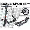 Самокат двухколесный Scale Sports SS-12 Черный Дисковый тормоз Led-фонарик Самокат двухколесный Scale Sports SS-12 Черный Дисковый тормоз Led-фонарик