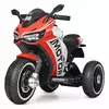 Мотоцикл M 4053L-3 2 мотори 25W, 2 акум. 6V5AH, MP3, USB, руч.газу, світ.колеса, шкіра, червоний.