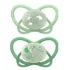Пустушка "Мій метелик НІЧ" Зелений (силікон) 0 - 6 місяців (2шт. + футляр-стерилізатор)