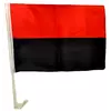 Прапор для автопобіля"УПА червоно-чорний" 30*45 см (Зі штоком) (Асорті, Нейлон, Габардин, Атлас)