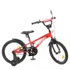 Велосипед дитячий PROF1 18д. Y18211 Shark, SKD45, червоно-чорний, дзвінок, ліхтар, дод.колеса.