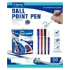 Ручка С 62095 (80) ЦІНА ЗА 50 ШТУК В БЛОЦІ, кулькова, синя паста, товщина лінії 1 мм