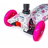Детский самокат MAXI Flowers Roses Светящиеся малиновые колеса Детский самокат MAXI Flowers Roses Светящиеся малиновые колеса