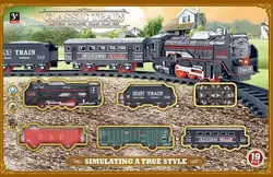 Залізниця JHX 3308 (36/2) 19 елементів, підсвічування, автоматичний рух, декорації, 4 вагони, у коробці Залізниця JHX 3308 (36/2) 19 елементів, підсвічування, автоматичний рух, декорації, 4 вагони, у коробці