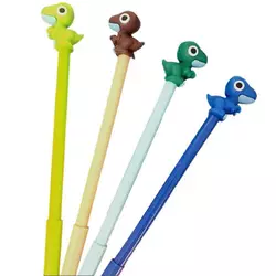 Ручка гелева, синя, 0,5мм, Діно, 72-4, Імп Ручка гелева, синя, 0,5мм, Діно, 72-4, Імп