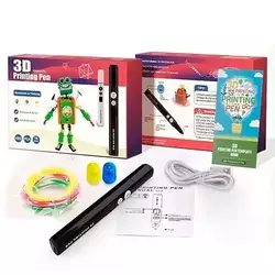 3D ручка 327  2 кольори, тип філаменту (пластик)-PLA (3кольори), USB-шнур, кор., 23-16-6 см.