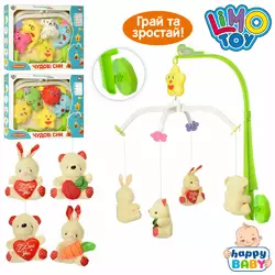 Карусель D070-1-2 на ліжечко, заводна, муз., світло, 4 шт., плюш, 3 види, кор., 40,5-30-5 см Карусель D070-1-2 на ліжечко, заводна, муз., світло, 4 шт., плюш, 3 види, кор., 40,5-30-5 см