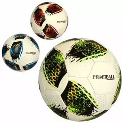 М'яч футбольний 2500-210 розмір 5, ПУ1,4мм., 4шари, 32панелі, 400-420г., 3кольори, кул.