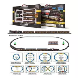 Залізниця 1601 A-2B (12) 5 вагонів, дерева, станція, звук, підсвічування, масштаб 1:87, в коробці Залізниця 1601 A-2B (12) 5 вагонів, дерева, станція, звук, підсвічування, масштаб 1:87, в коробці