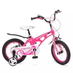 Велосипед дитячий PROF1 16д. LMG16203 Infinity, магнез. рама, дзвінок, дод. кол., малиново-рожевий.