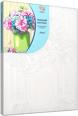Набор-стандарт, техника акриловый живопись по номерам, «Пионы», ROSA START Набор-стандарт, техника акриловый живопись по номерам, «Пионы», ROSA START