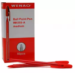 Ручка кулькова №WA555-A деш. крас. кол. 50шт в кор. Ручка кулькова №WA555-A деш. крас. кол. 50шт в кор.