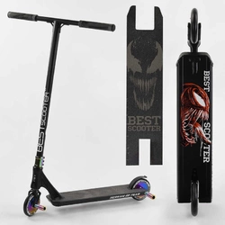 Самокат трюковий 97683 Best Scooter (4) ""SIMBIOTE"" HIC-система, ПЕГИ, алюмінієвий диск і дека, колеса 120 мм PU, ширина керма - 57 см, в коробці Самокат трюковий 97683 Best Scooter (4) ""SIMBIOTE"" HIC-система, ПЕГИ, алюмінієвий диск і дека, колеса 120 мм PU, ширина керма - 57 см, в коробці