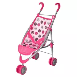 Візок 9628 для ляльки, мет., прогулянковий, ремені безпеки, подвійні колеса, 27-63-8 см. Візок 9628 для ляльки, мет., прогулянковий, ремені безпеки, подвійні колеса, 27-63-8 см.