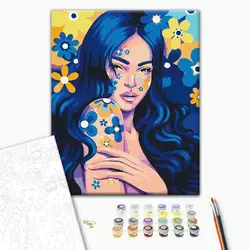 Картина за номерами: Дівчина індиго © Поліна Скурихіна 40х50 Картина за номерами: Дівчина індиго © Поліна Скурихіна 40х50