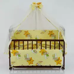 гр Постільний комплект 7 предметів ""Ведмедики з місяцем"" 2750 - колір жовтий гр Постільний комплект 7 предметів ""Ведмедики з місяцем"" 2750 - колір жовтий