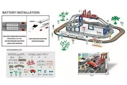 Залізниця 3062 B (18) 108 елементів, звук, підсвічування, дорожні знаки, наліпки, на батарейках, в коробці Залізниця 3062 B (18) 108 елементів, звук, підсвічування, дорожні знаки, наліпки, на батарейках, в коробці