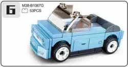 Конструктор SLUBAN M38-B1067G "Power Bricks":Електрична машинка (блакитна), 53 дет.