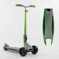 Самокат триколісний Best Scooter G-32203 MAXI (4) складане алюмінієве кермо, передні колеса PU 135х50мм, задні 80х50мм, зі світлом, в коробці Самокат триколісний Best Scooter G-32203 MAXI (4) складане алюмінієве кермо, передні колеса PU 135х50мм, задні 80х50мм, зі світлом, в коробці