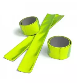 Браслет світловідбиваючий кольоровий 22 см, салатовий Браслет світловідбиваючий кольоровий 22 см, салатовий