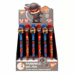 Ручка гелева YES пиши-стирай "Ninja" 0,5 мм, синя Ручка гелева YES пиши-стирай "Ninja" 0,5 мм, синя