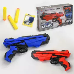 Пістолет 588 С (72/2) 2 кольори, з орбізами та м'якими кулями, в коробці Пістолет 588 С (72/2) 2 кольори, з орбізами та м'якими кулями, в коробці