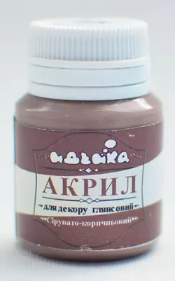 Акрил для декору "Сірувато-коричневий", 20мл 98253 Акрил для декору "Сірувато-коричневий", 20мл 98253