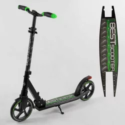 Самокат алюмінієвий ""Best Scooter"" 86125 (2) гальма зі світлом, колеса PU, діаметр коліс - 200 мм, 1 амортизатор передній, затиск керма, в коробці Самокат алюмінієвий ""Best Scooter"" 86125 (2) гальма зі світлом, колеса PU, діаметр коліс - 200 мм, 1 амортизатор передній, затиск керма, в коробці