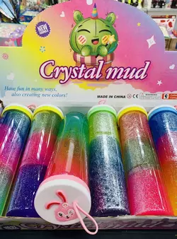 Слайм Slime в контейнері триколірний "Crystal Mud"