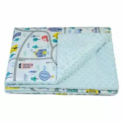 Плед детский плюшевый minky Машинки 100х150 см. Плед детский плюшевый minky Машинки 100х150 см.