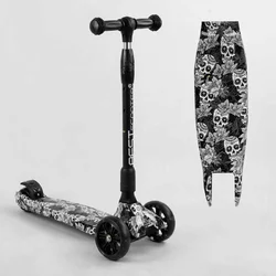 Самокат триколісний Best Scooter 65-878 MAXI (6) складне алюмінієве кермо, 3 колеса PU зі світлом, переднє 130х35 мм, заднє 80х45 мм, в коробці Самокат триколісний Best Scooter 65-878 MAXI (6) складне алюмінієве кермо, 3 колеса PU зі світлом, переднє 130х35 мм, заднє 80х45 мм, в коробці