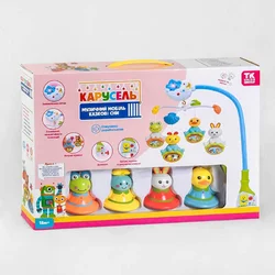 Карусель 29238 (18) ""TK Group"", ОЗВУЧУВАННЯ УКРАЇНСЬКОЮ МОВОЮ, 4 підвіски брязкальця, на ліжечко, обертання, підсвічування, 6 мелодій, в коробці Карусель 29238 (18) ""TK Group"", ОЗВУЧУВАННЯ УКРАЇНСЬКОЮ МОВОЮ, 4 підвіски брязкальця, на ліжечко, обертання, підсвічування, 6 мелодій, в коробці