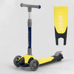 Самокат триколісний F-55295 (6) Best Scooter, ЖОВТИЙ, складене алюмінієве кермо, 3 колеса PU зі світлом, d = 120*35 мм Самокат триколісний F-55295 (6) Best Scooter, ЖОВТИЙ, складене алюмінієве кермо, 3 колеса PU зі світлом, d = 120*35 мм
