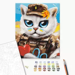 Картина за номерами: Котик лікар ©Маріанна Пащук 40х50 Картина за номерами: Котик лікар ©Маріанна Пащук 40х50