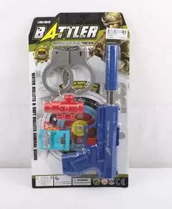 Пістолет 99 - X-3B (144/2) 2 кольори, 2 види патронів, пульки, орбизи, знімний приціл, наручники, на листі Пістолет 99 - X-3B (144/2) 2 кольори, 2 види патронів, пульки, орбизи, знімний приціл, наручники, на листі